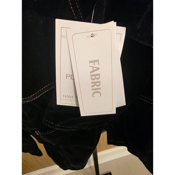 NWT J4 Jacket Mens Navy Blue Velvet Button-Up Jacket Contrast Stitching Size L - Picture 5 of 9